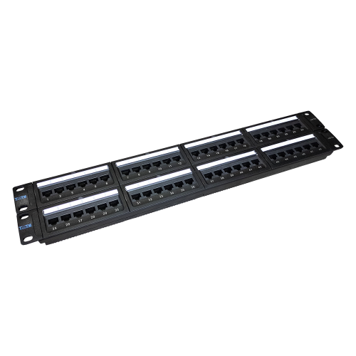 TWT Patch panel, 48 port, UTP, cat. 5E, 2U